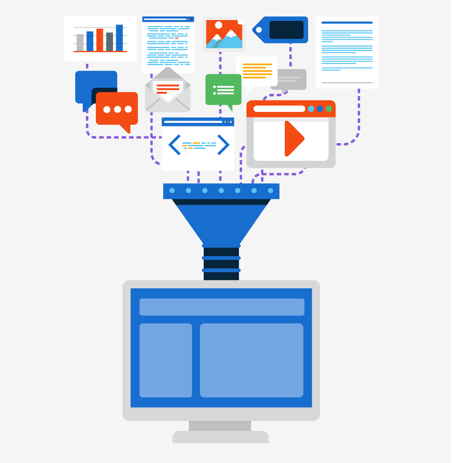 A graphic representation of how intent data is collected.