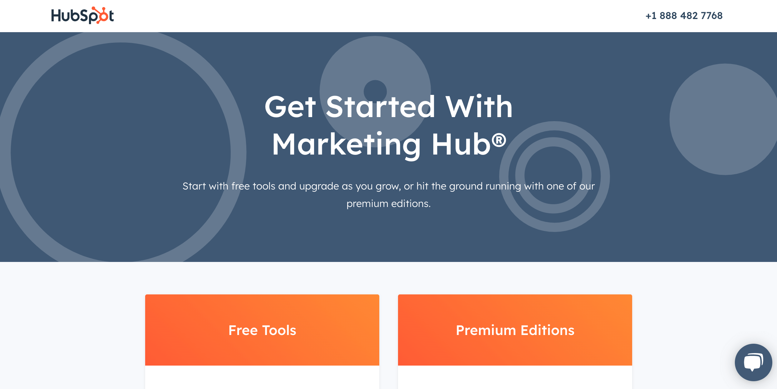 HubSpot landing page