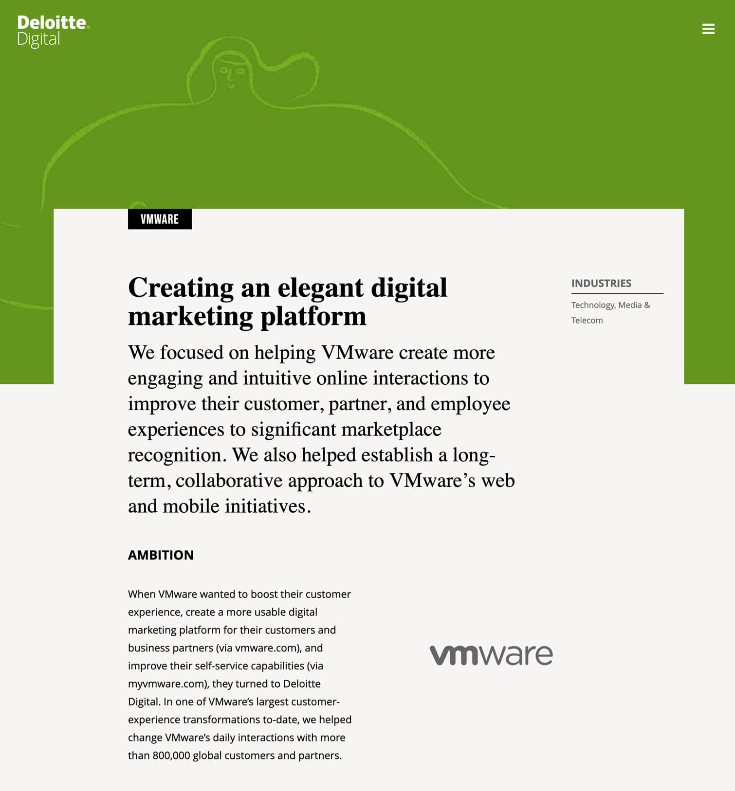 screenshot of deloitte case study introduction