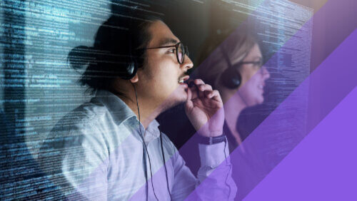 Data protection solution marketing team member working on a client’s strategy.